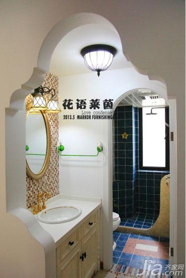 四房装修,140平米以上装修,地中海风格,卫生间,洗手台