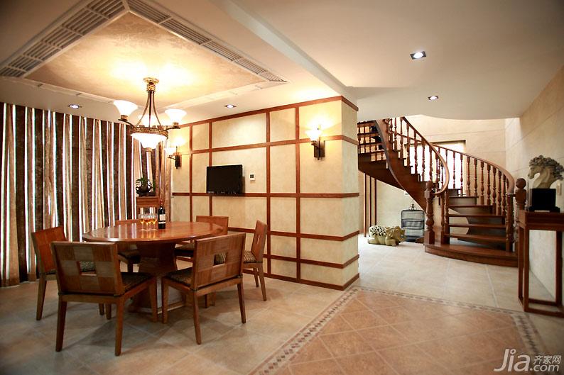 东南亚风格,别墅装修,豪华型装修,餐厅,餐厅背景墙,简约吊顶,餐厅吊顶