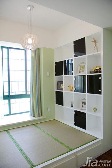 130平米装修,三居室装修,现代简约风格,书房,榻榻米