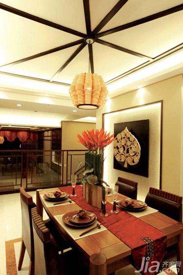东南亚风格,大户型,四房以上装修,豪华型装修,餐厅,餐厅吊顶