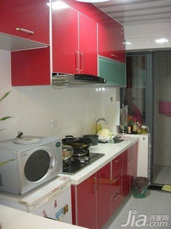 二居室装修,简约风格,新房装修,50平米装修,40平米装修,3万以下装修,3万-5万装修,经济型装修,5-10万装修,富裕型装修,厨房,橱柜