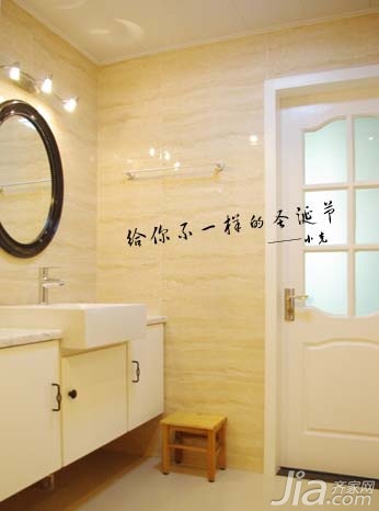 四房装修,新古典风格,三口之家,老房翻新,90平米装修,5-10万装修,富裕型装修,洗手台,背景墙