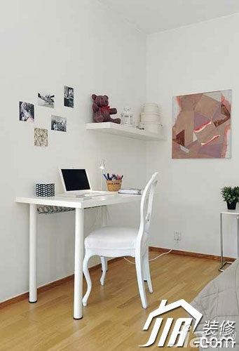 北欧风格,宜家风格,一居室装修,经济型装修,40平米装修,小户型装修,装饰画,书桌