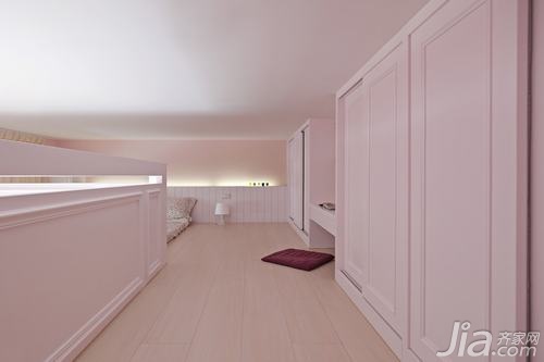 一居室装修,混搭风格,10-15万装修,走廊,粉色
