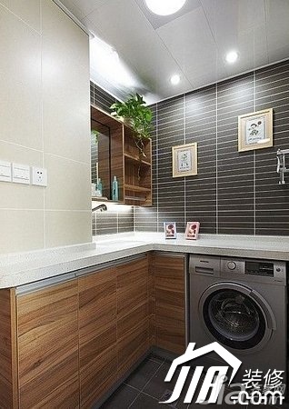 一居室装修,富裕型装修,60平米装修,简约风格,卫生间,洗手台