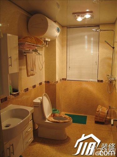 混搭风格,二居室装修,经济型装修,卫生间