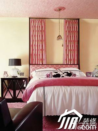 卧室,简洁,浪漫,床,床头柜,灯具,卧室背景墙