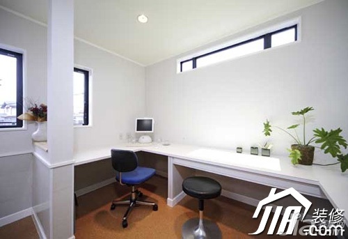 90平米装修,公寓装修,富裕型装修,混搭风格,工作区,书桌