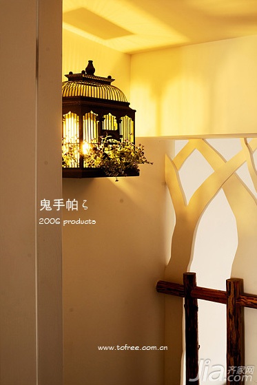 鬼手帕,三居室装修,田园风格,富裕型装修,灯具