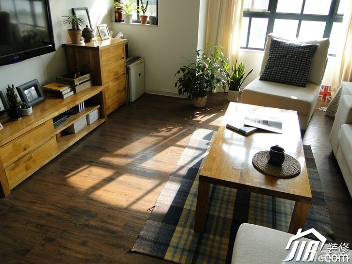 二居室装修,70平米装修,宜家风格,客厅,沙发,茶几,电视柜