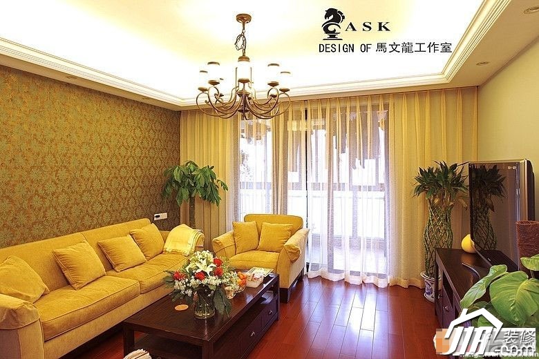 混搭风格,富裕型装修,80平米装修,公寓装修,客厅,沙发,茶几,窗帘,灯具
