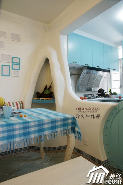 导火牛,地中海风格,富裕型装修,复式装修,餐桌