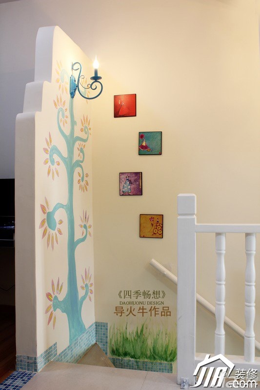 导火牛,10-15万装修1,复式装修,富裕型装修,混搭风格,背景墙,灯具,背景墙