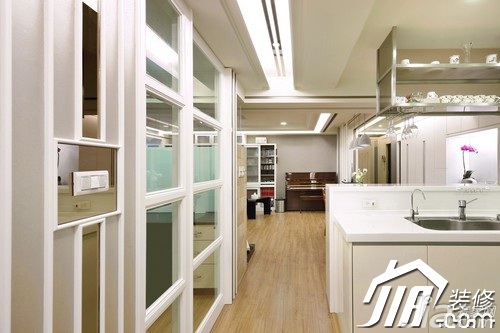 公寓装修,110平米装修,富裕型装修,混搭风格,橱柜,厨房