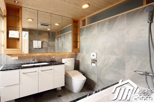 公寓装修,110平米装修,富裕型装修,混搭风格,洗手台,卫生间