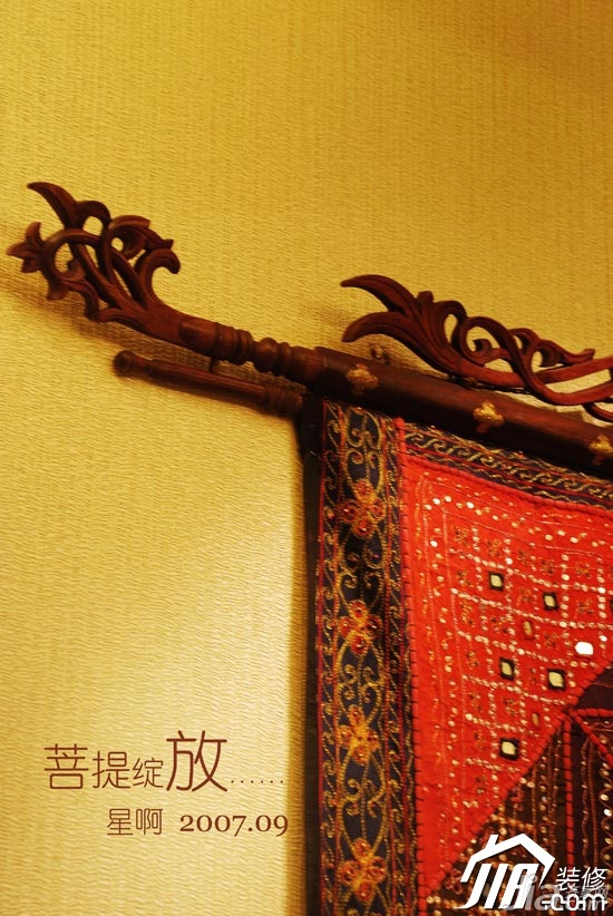 别墅装修,富裕型装修,东南亚风格,装饰画,壁纸