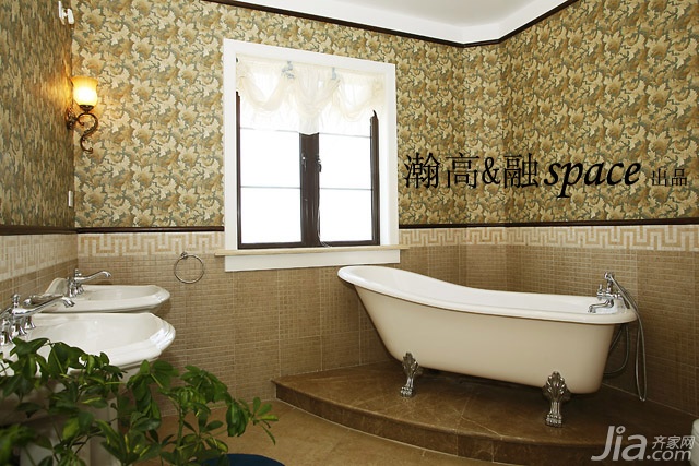 金色装修,别墅装修,豪华型装修,140平米以上装修,欧式风格,新古典风格,大气,卫生间,瀚高&融设计