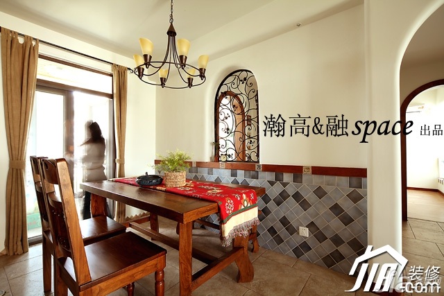 白色装修,公寓装修,简约风格,田园风格,小清新,餐厅,餐桌,灯具,瀚高&融设计
