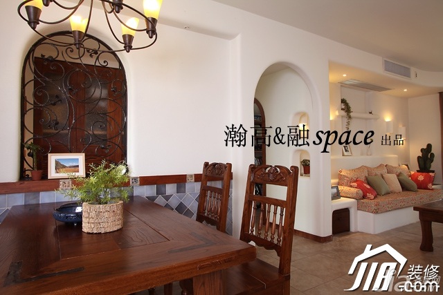 白色装修,公寓装修,简约风格,田园风格,小清新,餐厅,餐桌,瀚高&融设计