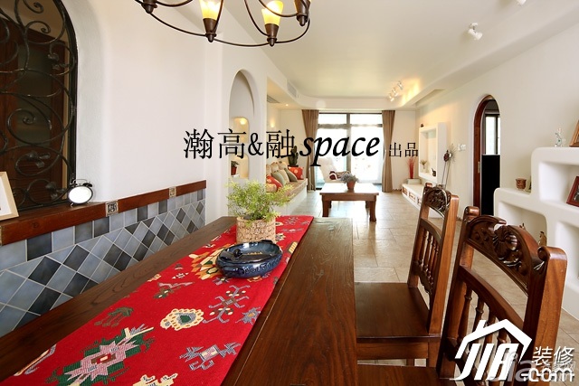 白色装修,公寓装修,简约风格,田园风格,小清新,餐厅,餐桌,瀚高&融设计