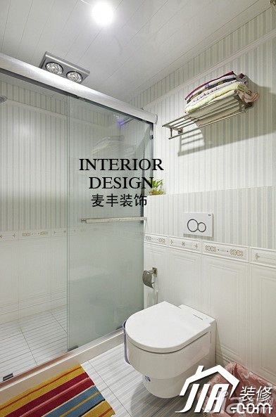 混搭风格,地中海风格,经济型装修,70平米装修,公寓装修,卫生间