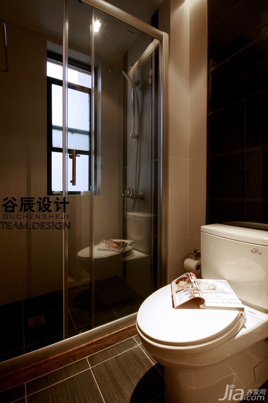 褐色装修,谷辰设计,大气,三居室装修,富裕型装修,欧式风格,卫生间