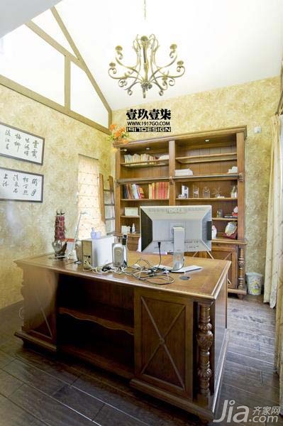 别墅装修,20万以上装修,美式乡村风格,1917室内设计