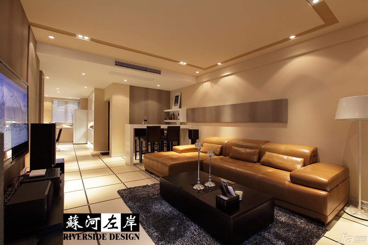 大气,别墅装修,140平米以上装修,富裕型装修,欧式风格,暖色调装修,客厅,沙发,茶几,电视柜