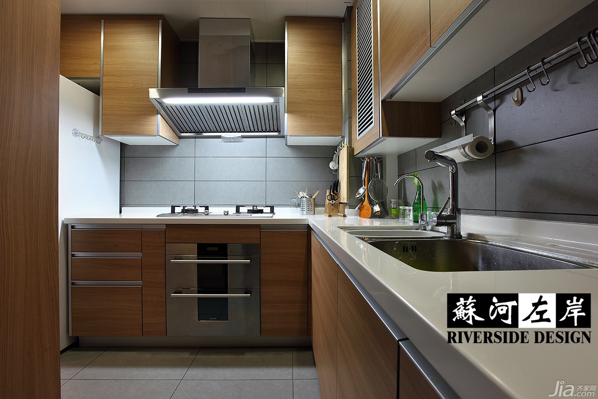 简约风格,浪漫,欧式风格,豪华型装修,公寓装修,原木色,厨房,橱柜
