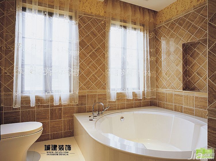 跃层装修,20万以上装修,欧式风格,卫生间,奢华,城建装饰