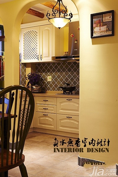婚房装修,原木色装修,古典,70平米装修,富裕型装修,混搭风格,厨房,真水无香