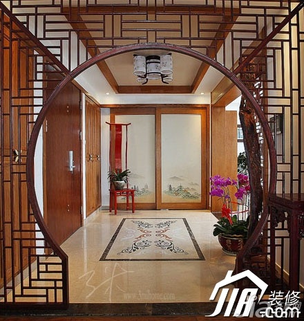三米设计,中式风格,富裕型装修,130平米装修,公寓装修,隔断