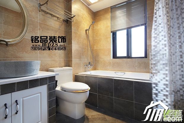 婚房装修,三居室装修,富裕型装修,简约风格,欧式风格,卫生间