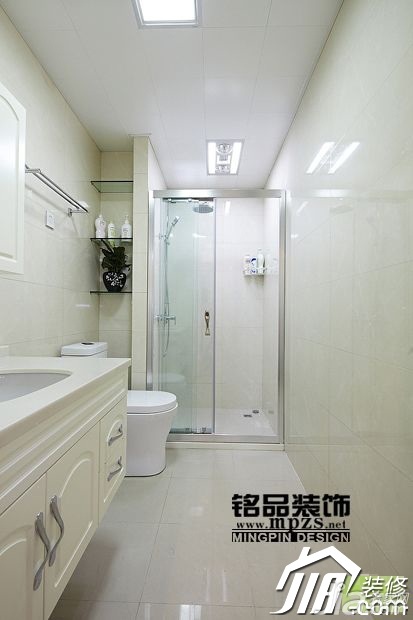 二居室装修,90平米装修,15-20万装修,简约风格,卫生间,卫浴挂件,洗手台