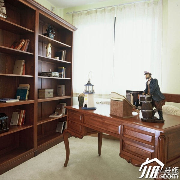 波普风格,混搭风格,复式装修,20万以上装修,书房,书桌,书架