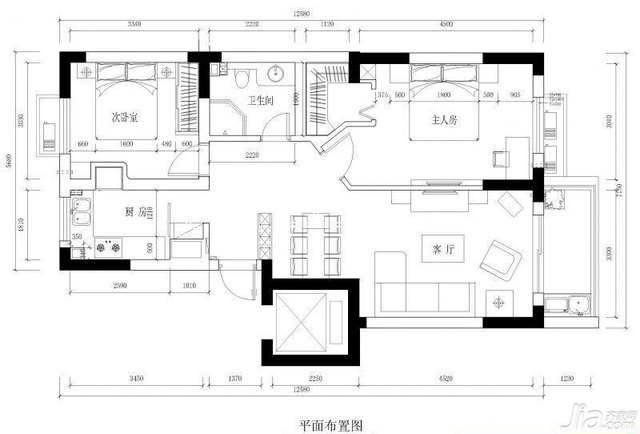 畅享悠闲时光 宜家风格二居9/9