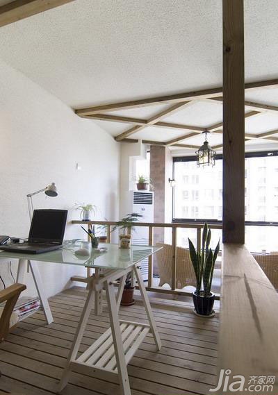 二居室装修,富裕型装修,欧式风格,工作区,书桌,灯具