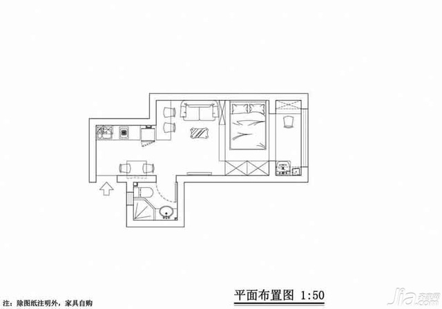 蜗居也温馨 3万半包26平宜家风一居室14/14