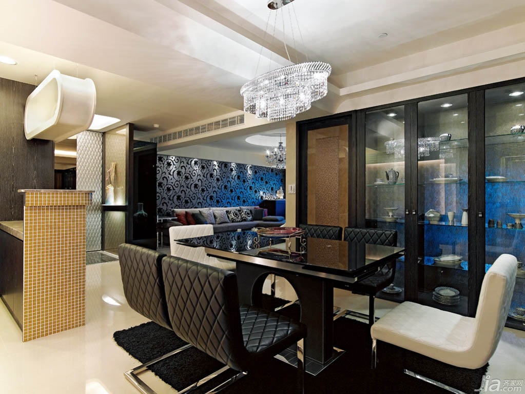 公寓装修,豪华型装修,简约风格,台湾家居,餐厅,餐桌,灯具,吊顶