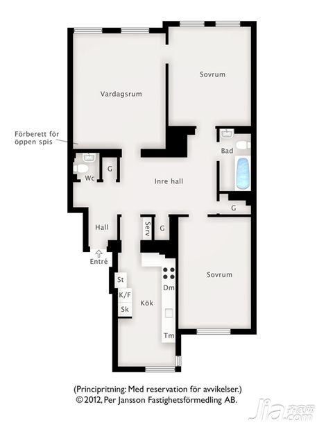  清新,小户型装修,60平米装修,经济型装修,宜家风格,户型图