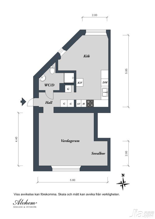 小户型装修,一居室装修,经济型装修,宜家风格,户型图