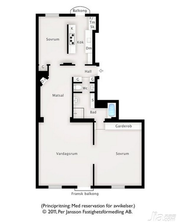小户型装修,二居室装修,经济型装修,宜家风格,海外家居,户型图