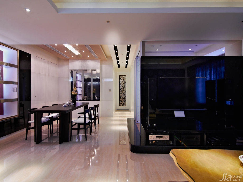公寓装修,120平米装修,富裕型装修,简约风格,台湾家居,餐厅,餐桌,吊顶