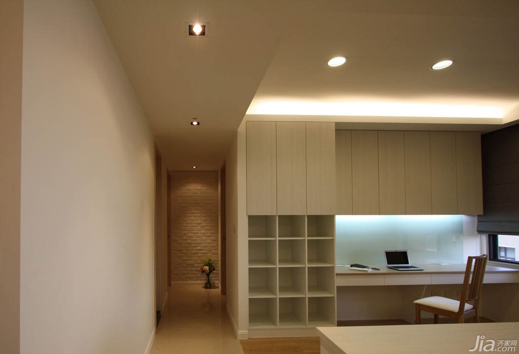 二居室装修,120平米装修,富裕型装修,简约风格,台湾家居,工作区,吊顶,书桌