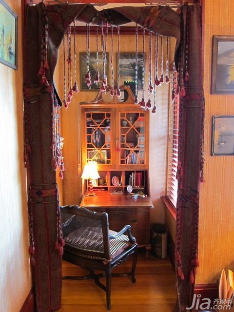 黄色,三居室装修,110平米装修,富裕型装修,混搭风格,海外家居,过道
