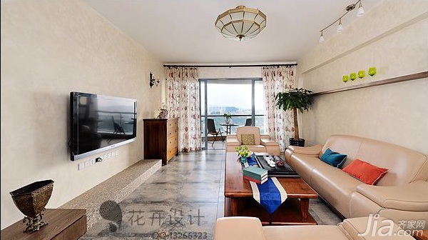三居室装修,110平米装修,富裕型装修,混搭风格,客厅,时尚,沙发,茶几
