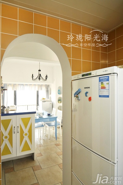 地中海风格,复式装修,10-15万装修,110平米装修,非空,厨房,橱柜