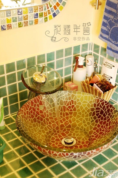 二居室装修,90平米装修,经济型装修,田园风格,非空,卫生间,洗手台