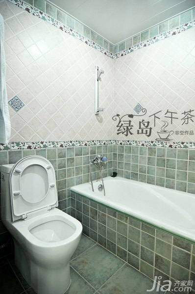 公寓装修,田园风格,80平米装修,经济型装修,非空,卫生间,卫浴挂件