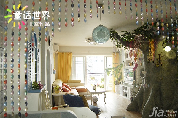 非空,公寓装修,130平米装修,富裕型装修,混搭风格,客厅,沙发,茶几,餐桌